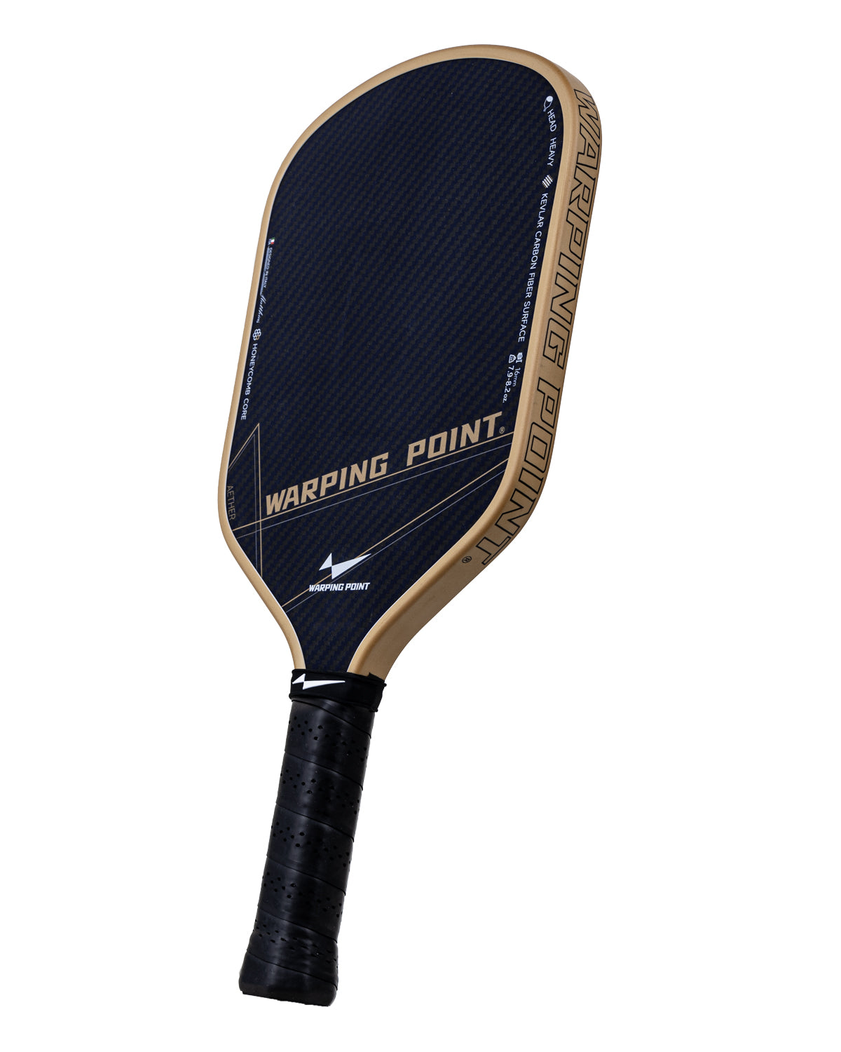 Warping Point Aether Hybrid Kevlar Carbon Fiber 16mm Pickleball Paddles, New 10mm Wide Honeycomb Core with Thermoformed Unibody Pickle Ball Racket, Lightweight Design, High Spin & Control