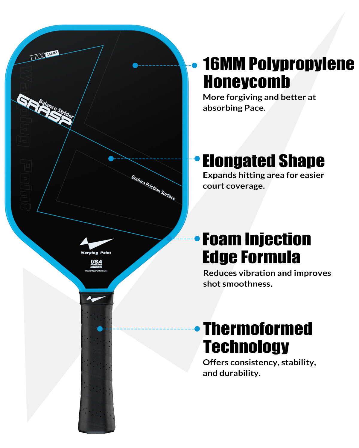 GRASP BALANCE PICKLEBALL PADDLE