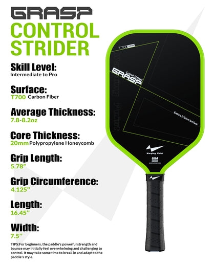 GRASP CONTROL PICKLEBALL PADDLE