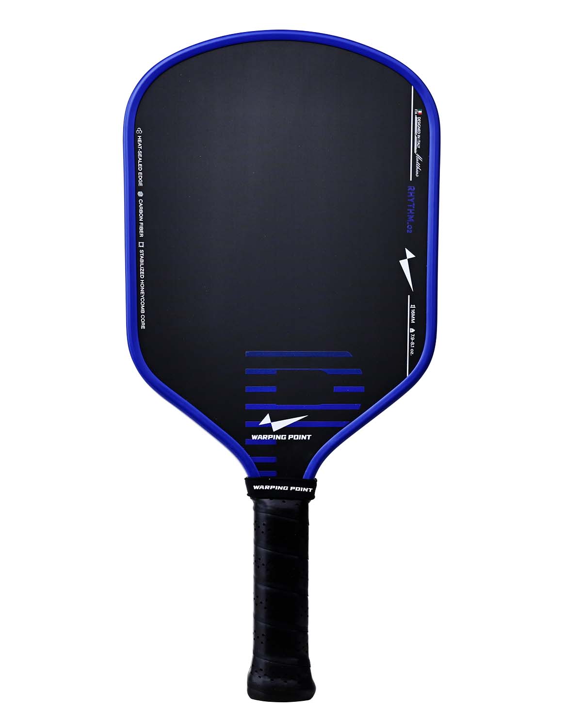 Warping Point Rhythm Carbon Fiber 16mm Pickleball Paddle | New 10mm Wide Honeycomb Core | Endura Friction Surface for Maximum Spin | Multiple Pickle Ball Racket Styles | Power & Control