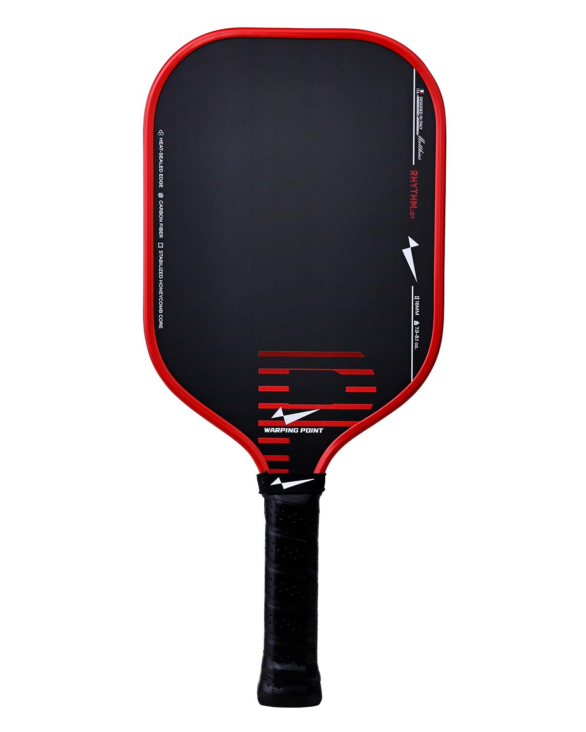 Warping Point Rhythm Carbon Fiber 16mm Pickleball Paddle | New 10mm Wide Honeycomb Core | Endura Friction Surface for Maximum Spin | Multiple Pickle Ball Racket Styles | Power & Control