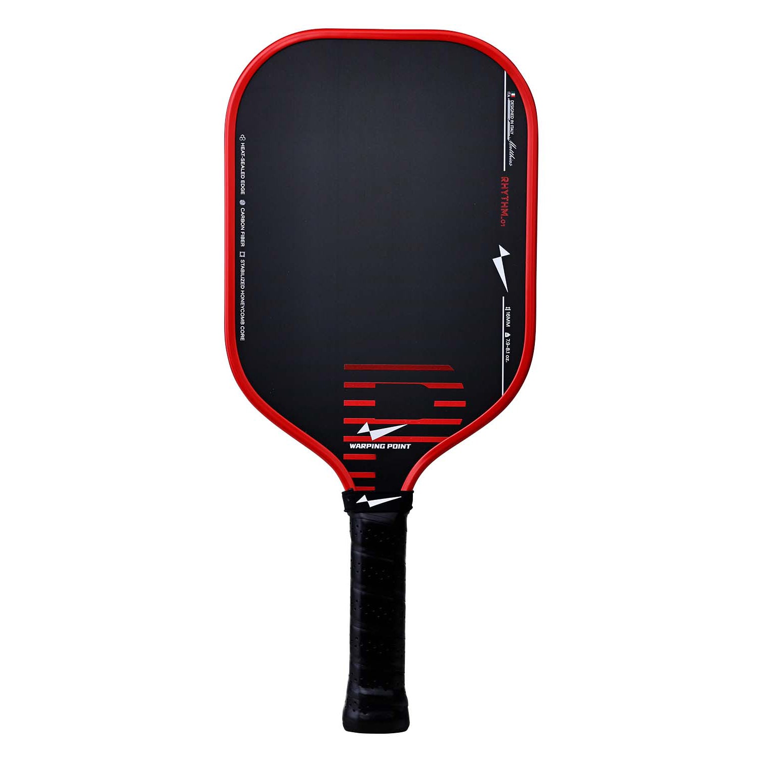 Warping Point Rhythm Carbon Fiber 16mm Pickleball Paddle | New 10mm Wide Honeycomb Core | Endura Friction Surface for Maximum Spin | Multiple Pickle Ball Racket Styles | Power & Control