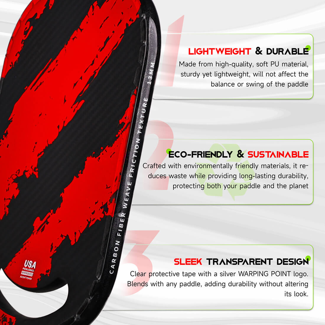 Pickleball Paddle Protection Tape