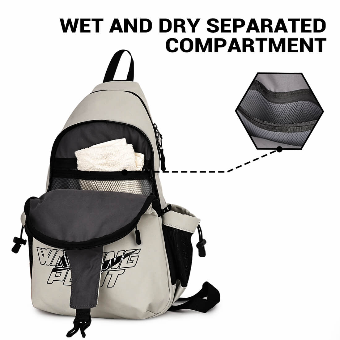 Pickleball Sling Bag - Grey