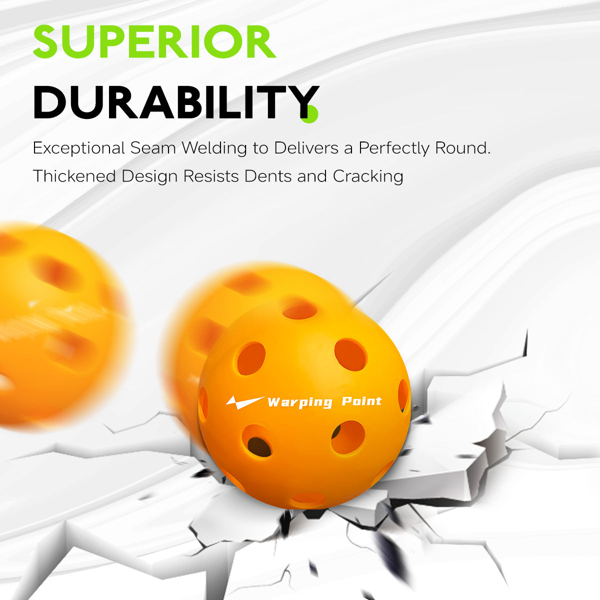 PRACTICE PICKLEBALL BALLS - INDOOR - 12 PACK