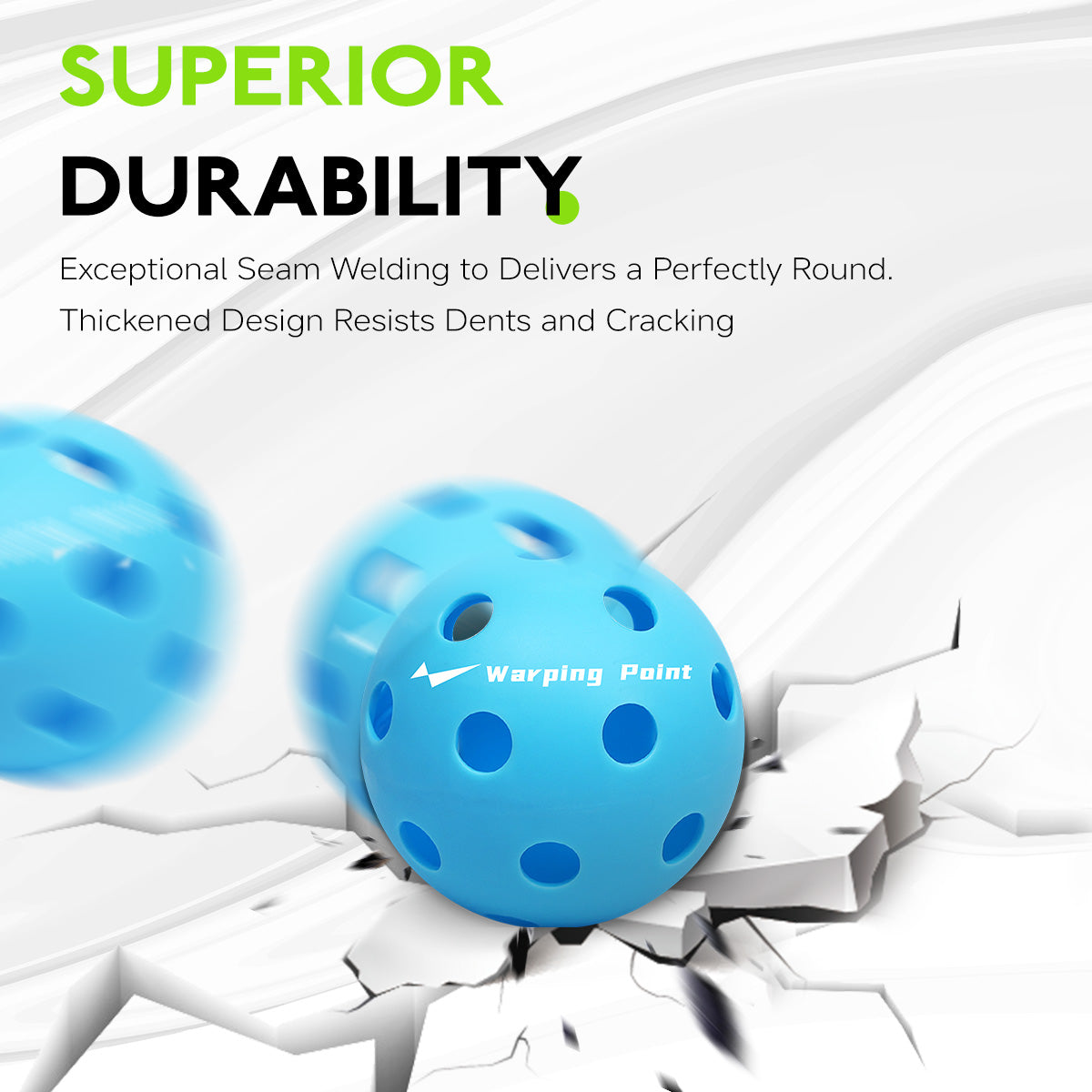 PRACTICE PICKLEBALL BALLS - INDOOR - 12 PACK