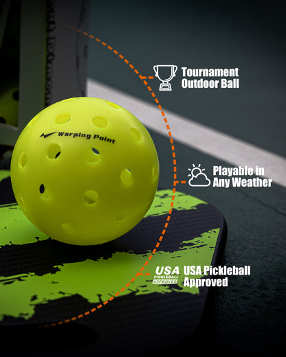 ASCENT OUTDOOR TOURNAMENT  PICKLEBALL BALL - 12 PACK