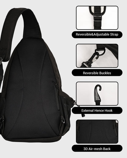 PICKLEBALL SLING BAG - BLACK