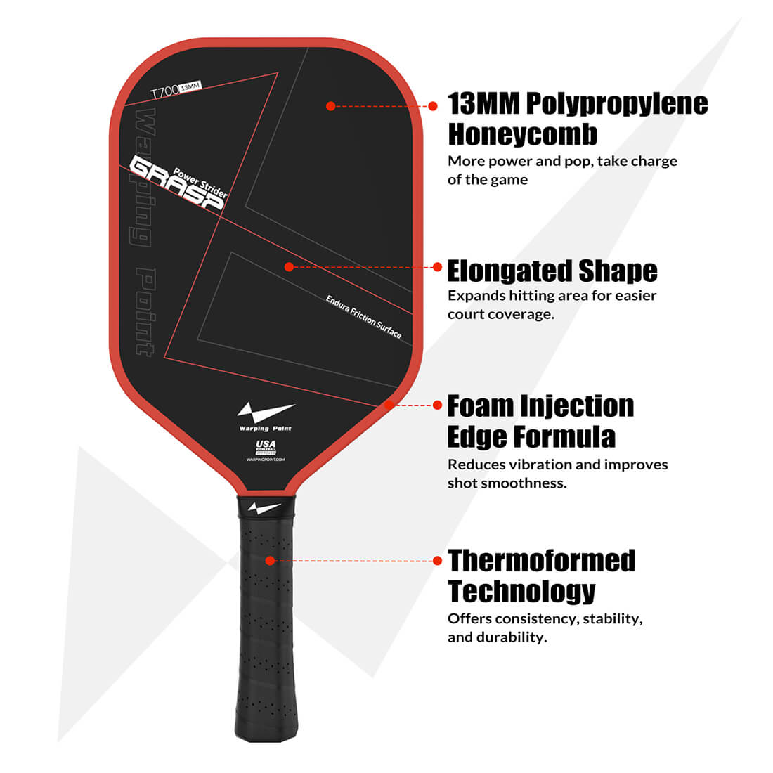 Grasp Pickleball Paddle - 13mm - 13mm Grasp Pickleball Paddle - 13mm - 13mm