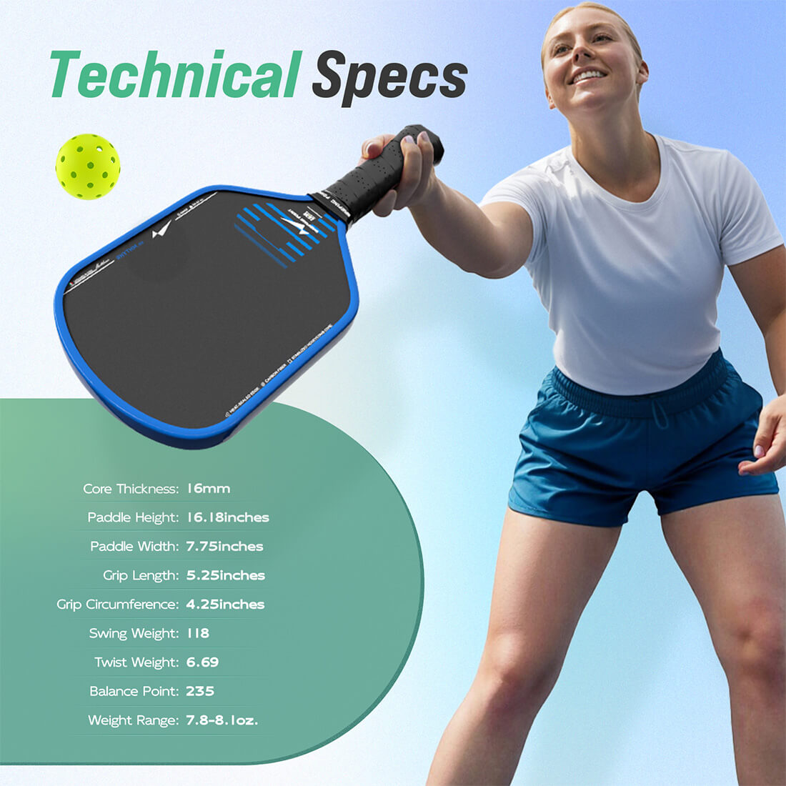 Rhythm Pickleball Paddle - Hybrid