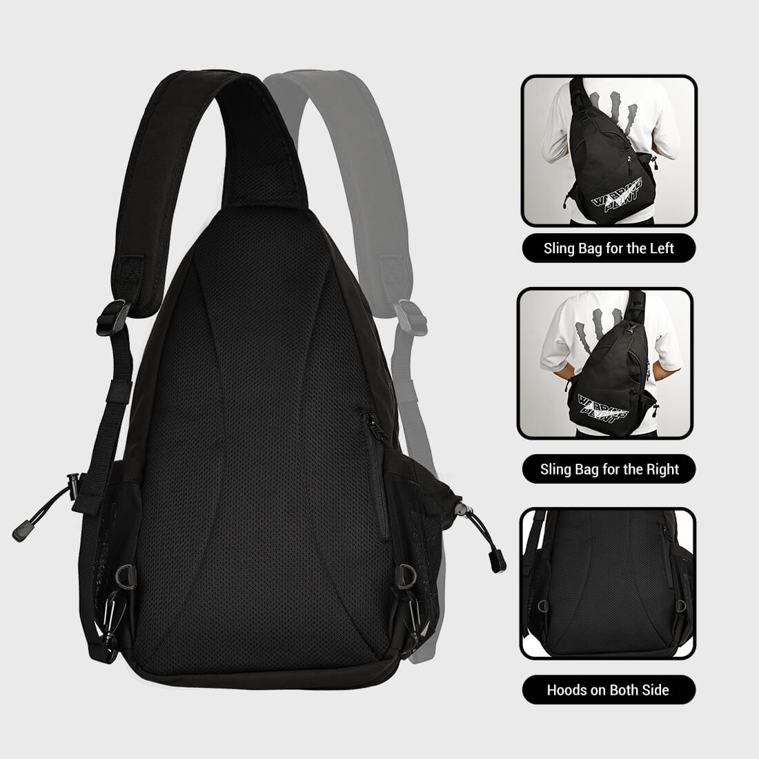 Pickleball Sling Bag - Black