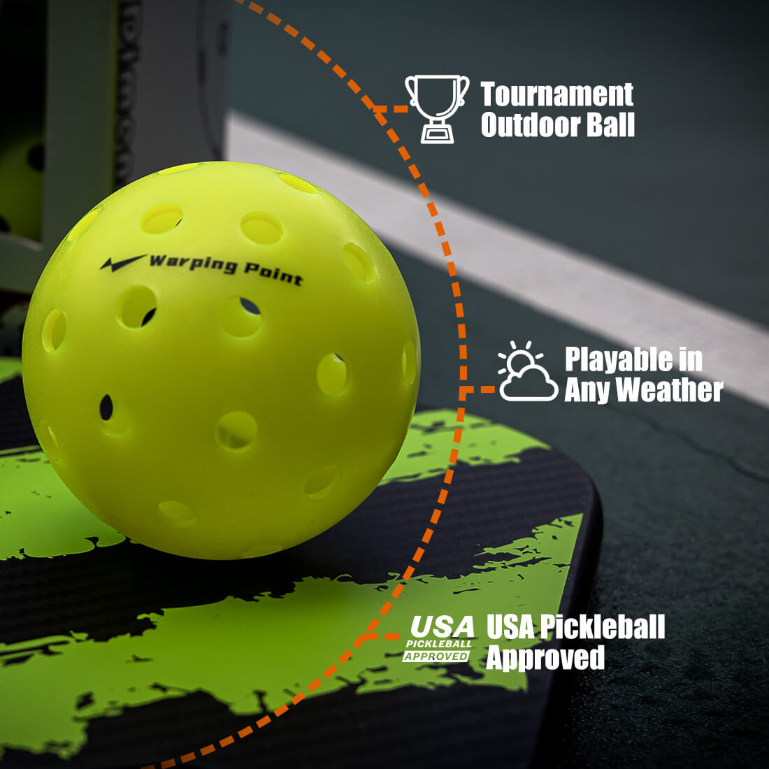 Ascent Outdoor Tournament Pickleballs