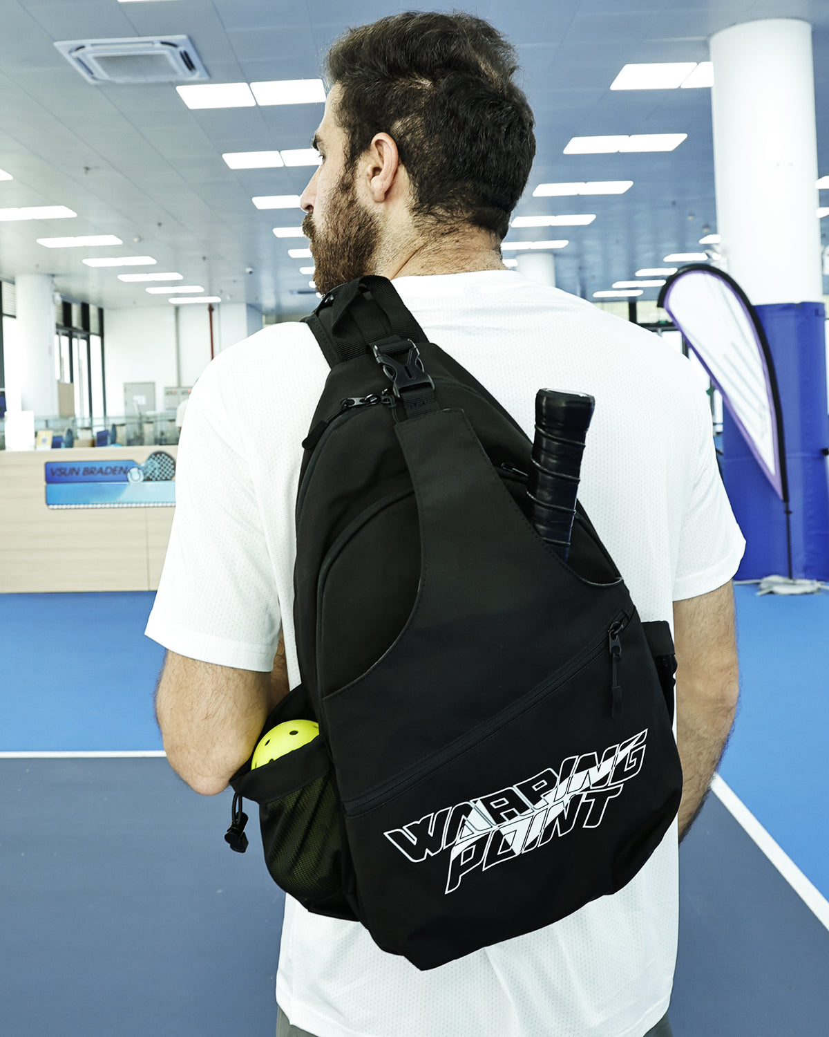 PICKLEBALL SLING BAG - BLACK