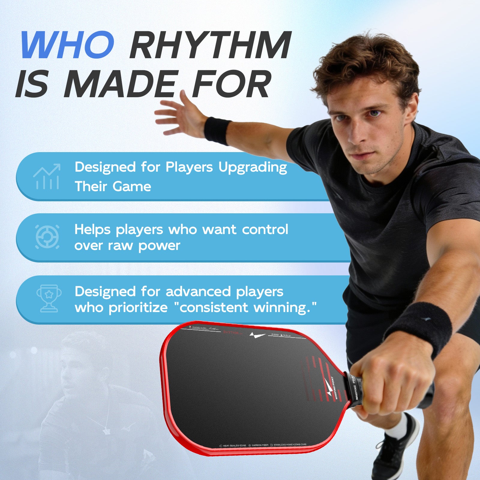 Rhythm Pickleball Paddle - Elongated