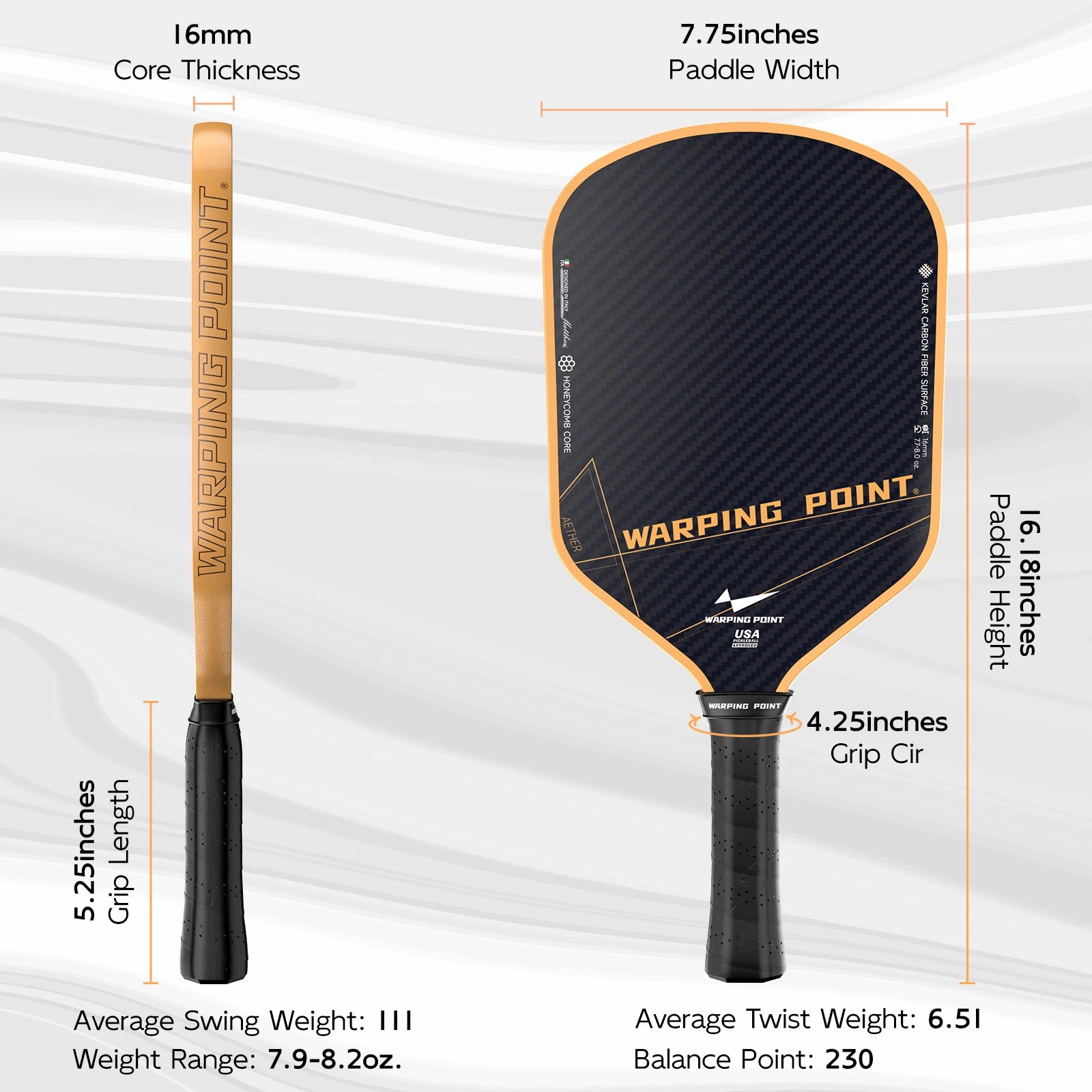 Aether Pickleball Paddle - Hybrid