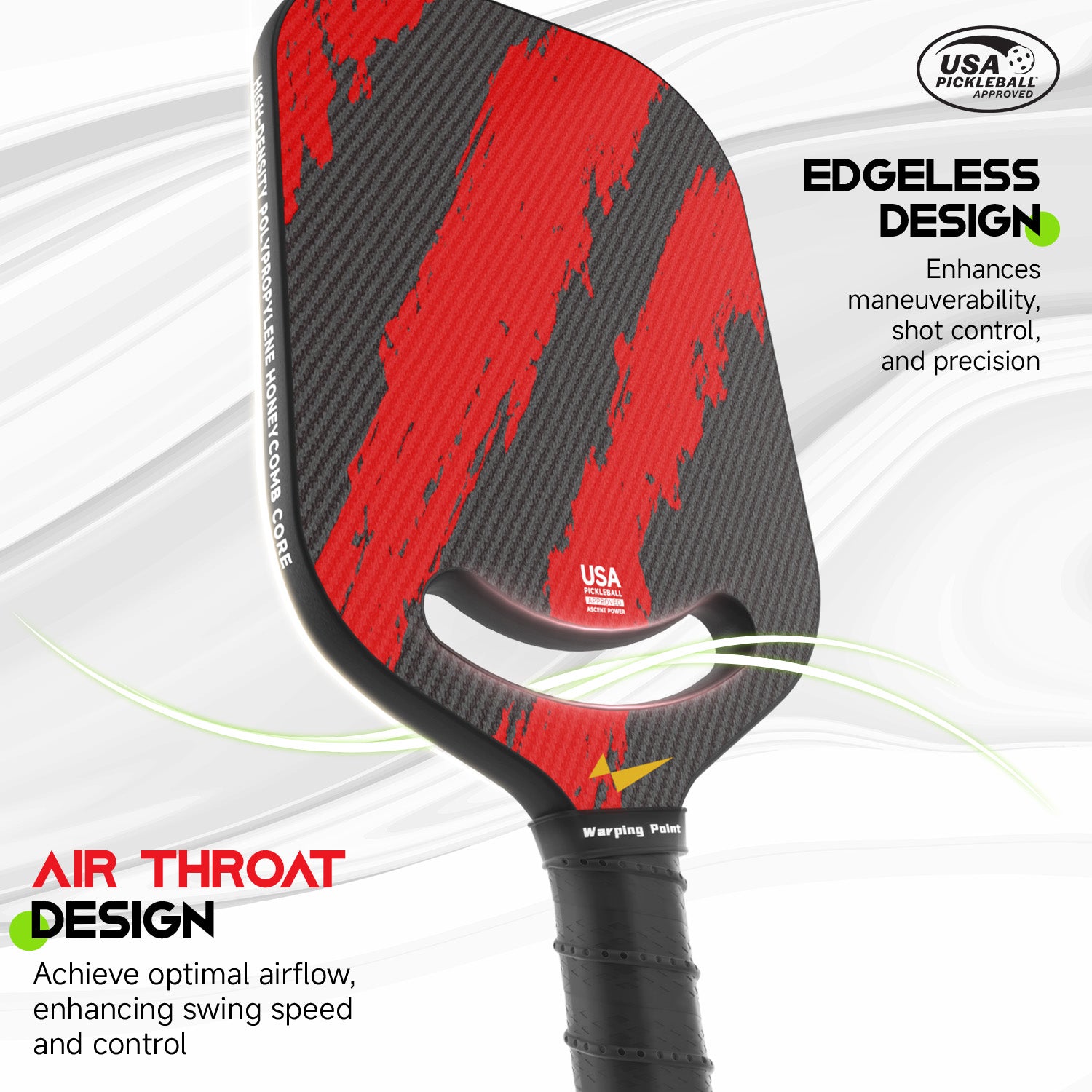 edge less design Ascent Power Red in 13mm and 16mm