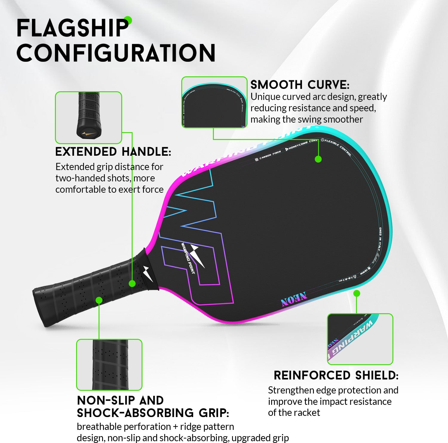 NEON Pickleball Pink & Sky Blue