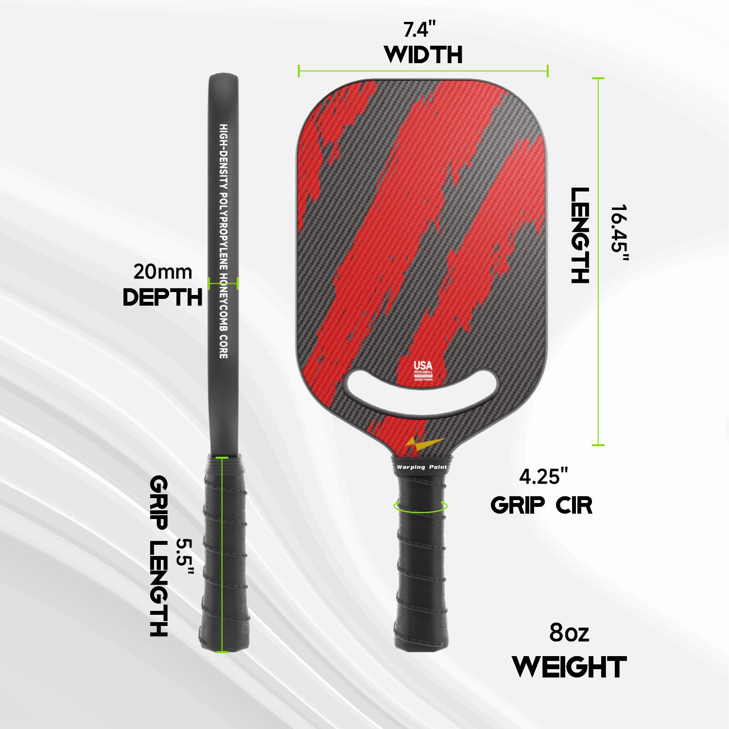 warping point red paddle specification