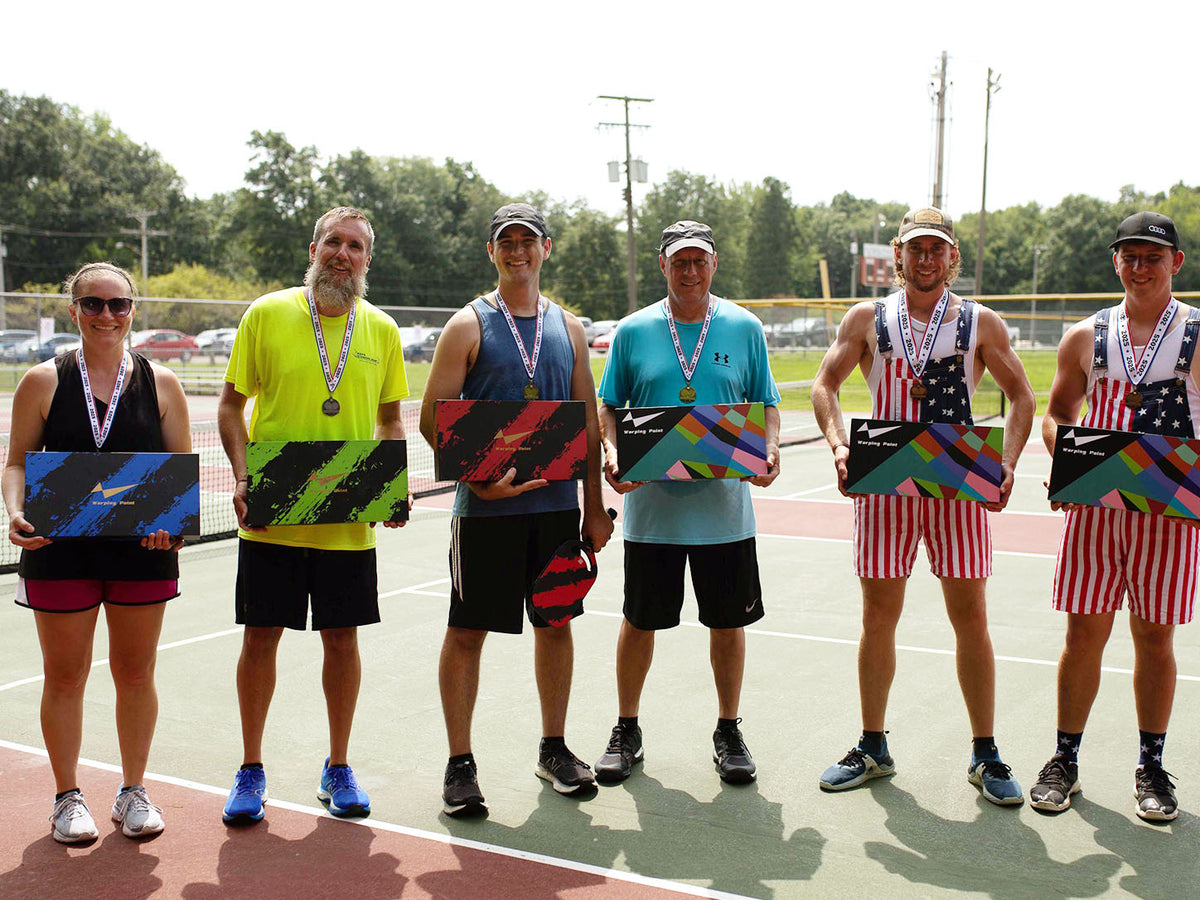 Warping Point player at a pickleball community event